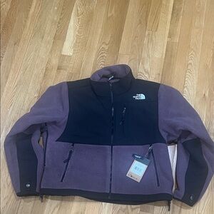 The North Face Black and Purple Fleece Jacket